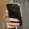 Through hole vortex IND brown halo leopard print phone case with chain for iPhone 11 12 13 14 15 16 17 Pro Max