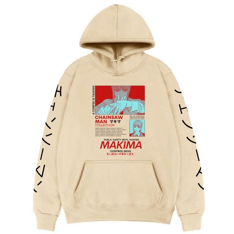 Chainsaw Man Makima Autumn Hoodies Men Fashion Long Sleeve Sweatshirts Women Casual Harajuku Streetwear Pullovers Sudaderas