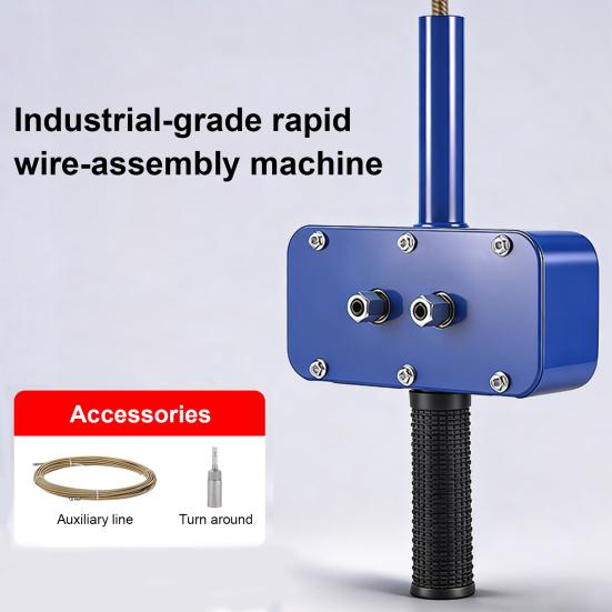 Stringing Machine with Universal Drill Bit Adaptation Navigation Rapid Drill Driven Pulling Pipe Wire Guide Cable Pulling Tool