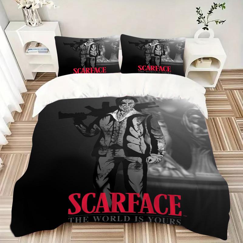 Scarface: The World Is Yours Bedding Set - 3 Piece Comforter Cover Gift for Bedroom,Includes No InsertB182