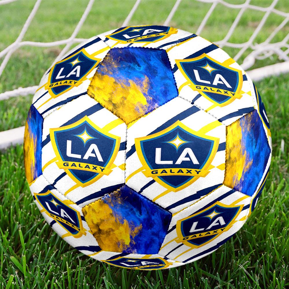 LA Galaxy football club Indoor Size 5 Soccer Ball Colorful Machine Stitched PVC Competition Ready Durable High-Bounce