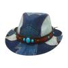 Children'S Travel Vacation Sunscreen Hat Retro Denim Splicing Top Hat Ethnic Style High-End Jazz Hat