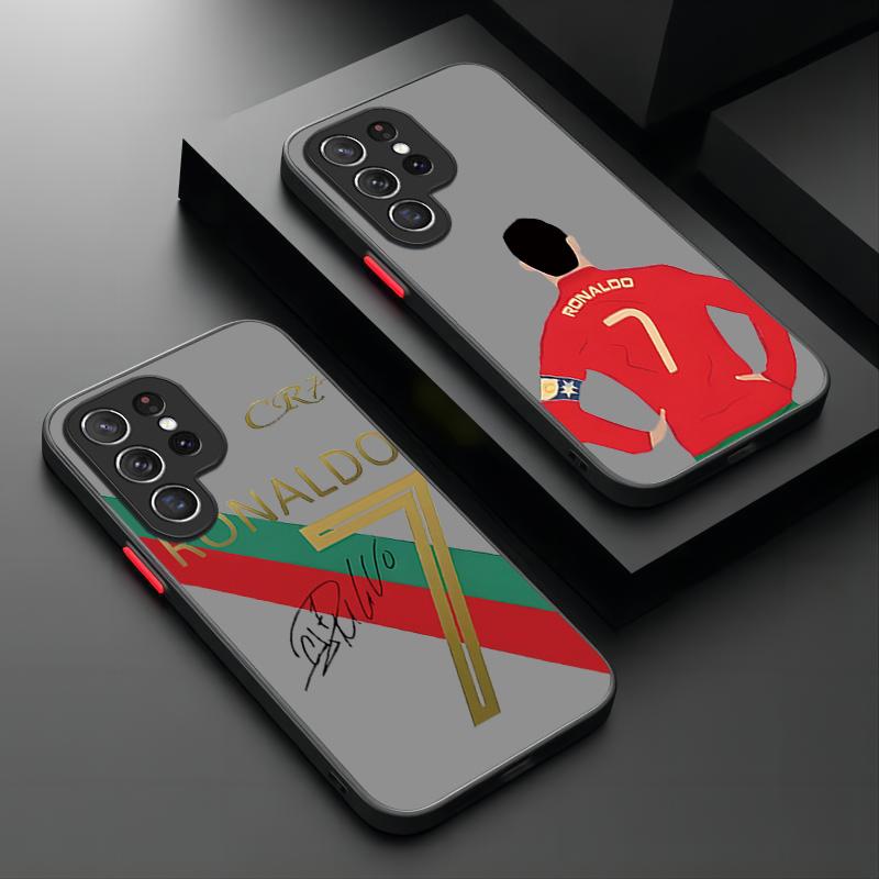 Etui na telefon z numerem 10 7 piłkarza For Samsung Galaxy S24 S23 S22 Ultra S21 S20 FE S10 Plus A15 A25 A35 A55 5G Note 20 10 Pokrowiec PC