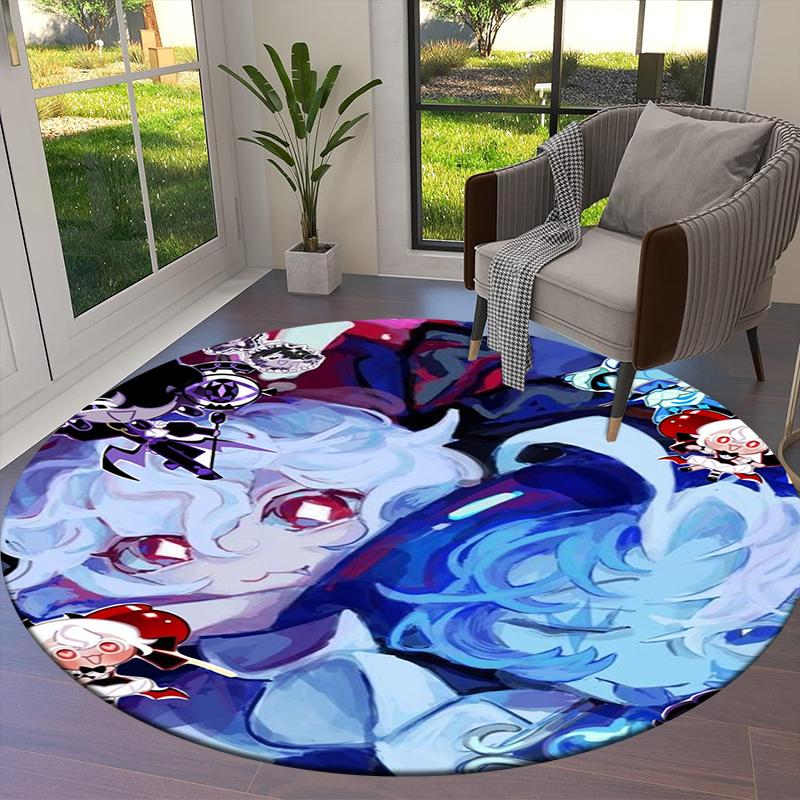 Cookie Run Kingdom Round Area Rug,Carpet Rug for Living Room Bedroom Sofa Playroom Decor,Non-slip Floor Mat20
