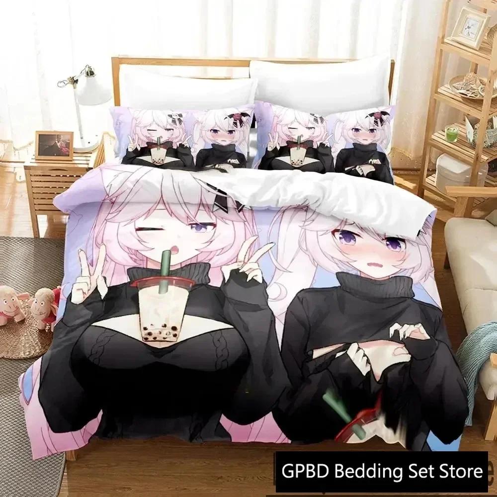 3D Print Anime Nyatasha Nyanners Comfortable Duvet Quilt Cover Pillowcase Bedding Set Children Bedroom Decoration Home Textile