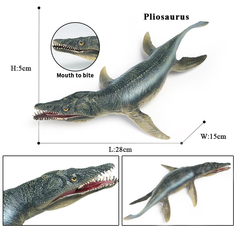Oenux New Sealife Animals Model Prehistoric Mosasaurus Liopleurodon Kronosaurus Action Figures Solid PVC Collection Toy Kid Gift