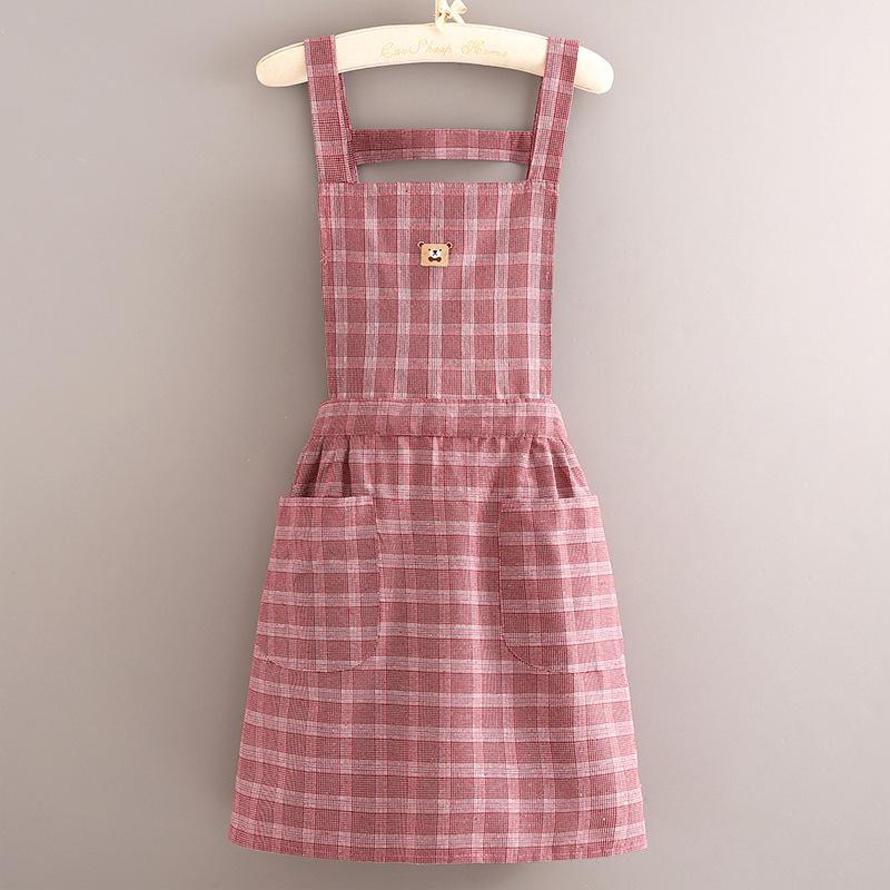 

2024 Корейский стиль Дышащий женский кухонный фартук - Защита от пятен, Износостойкий, Модный дизайн