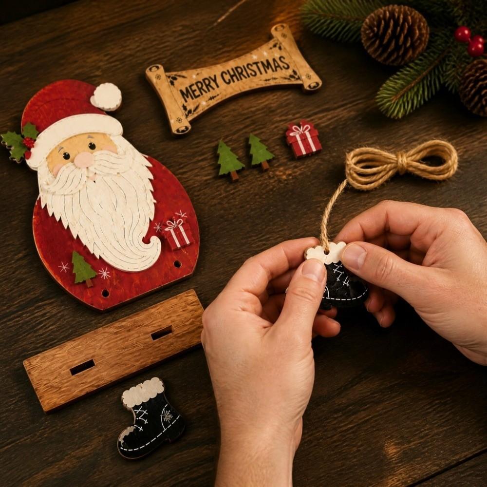 2D Flat Holiday Party Decorations Lightweight Solid Wood Wall Hanging Decor Home Decor