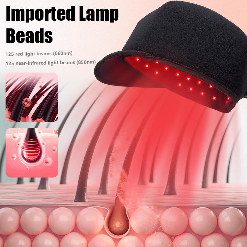 Red Light Therapy Cap Laser 660nm 880nm Red Near Infrared Hair Regrowth Hat Hair Loss for Regrowth Anti Loss Hair Relax Care