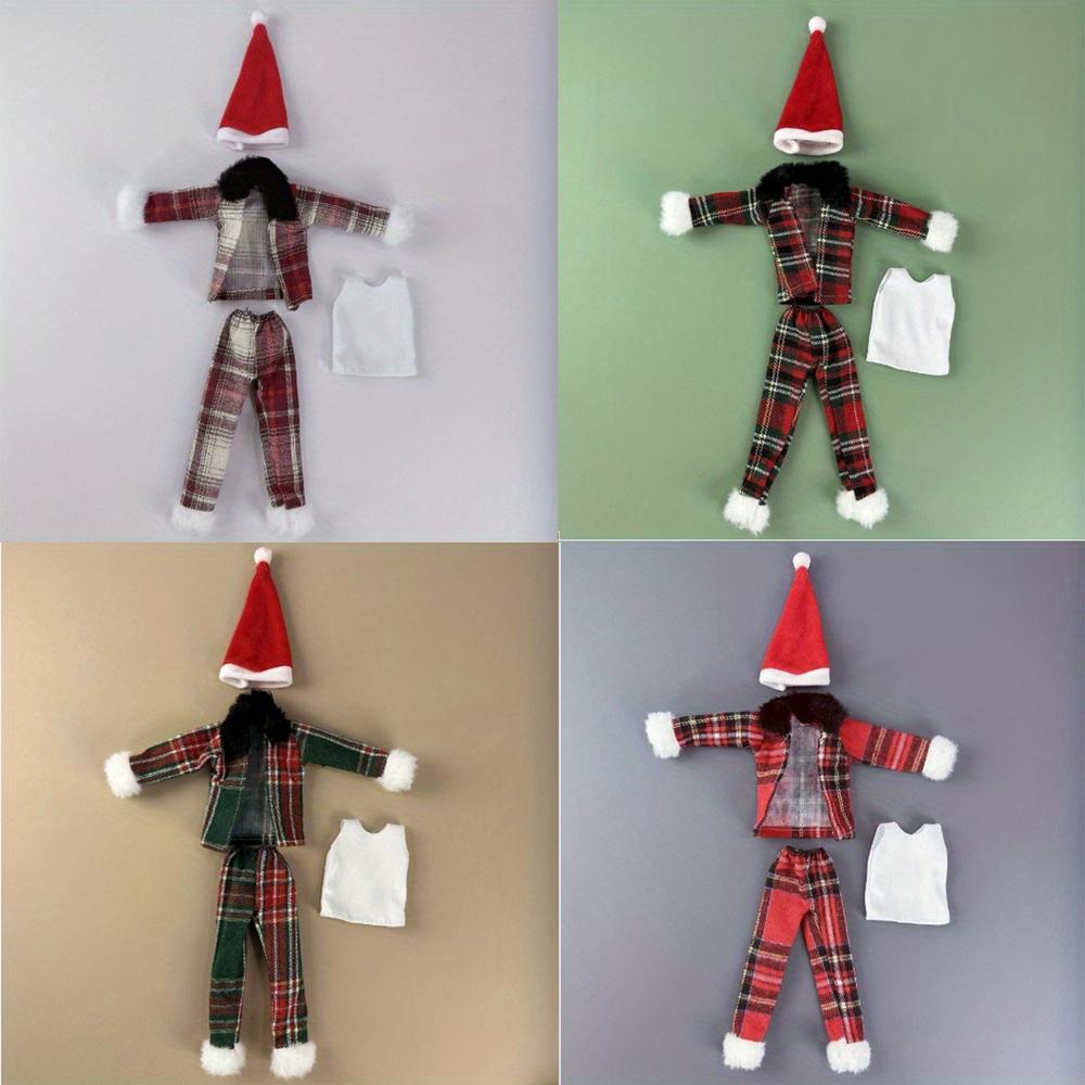 2pcs/4pcs 30cm Doll Clothes Fashionable Multi-Style Christmas Outfit for 1/6 Dolls with Dress, Top, Hat, and Formal Attire