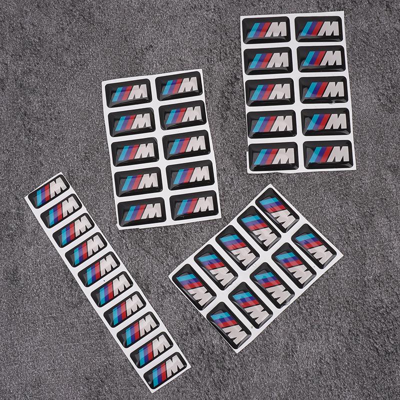 BBIS5 4pcs Car Steering Wheel Hub Caps Center Emblem Sticker DIY Sticker For Bmw M M3 M5 Performance E36 E39 E46 E53 E90 E60 E61 X3 X1