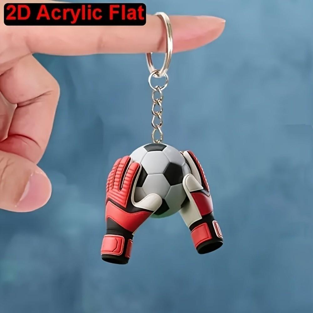 2D Flat Bag Hanging Pendant Car Keyring OrnamentsA Football Keychain Friendship