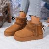 Large Size Fluffy Boots Thick-soled Heightening Snow Boots Women's European and American Wind Velvet Northeast Short Tube Thickened Warm Cotton Shoes