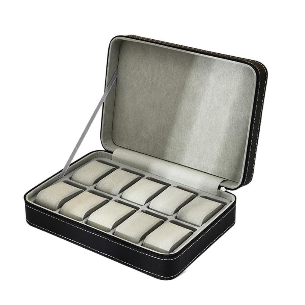 PU Watch Storage Box 6/10/12 Grids Watch Organizer Multipurpose Watch Display Box  Gift