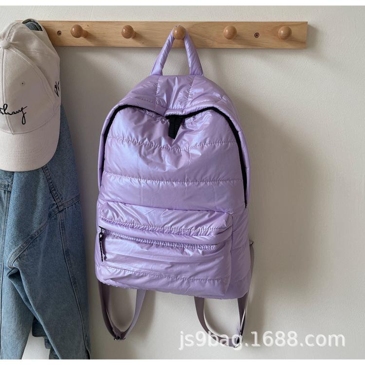 Schoolbag new popular cotton clothes backpack women's casual versatile space cotton backpack wholesale large capacity lightweight bag