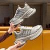 2025 spring new Korean version breathable inner height increase fried street ins trendy casual sports shoes platform silver dad shoes women