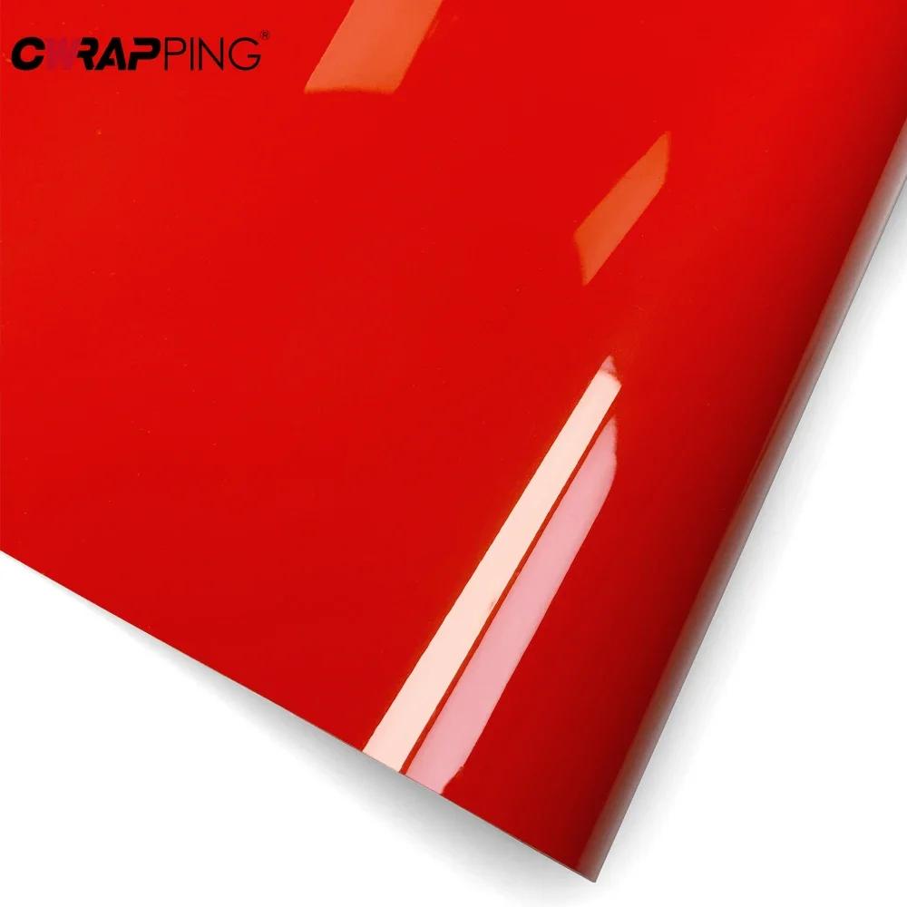 Adesivo Protettivo Lucido per Moto in PET Pellicola Wrap in Vinile Rosso Autoadesiva Impermeabile Accessori Decorativi Creativi per Carrozzeria e Pedali