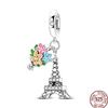 Copper Vienna Opera Charms Beads Eiffel Tower Colosseum Tokyo Pendant Fit Original Bracelet Diy For Women Jewelry