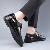 High Quality Casual Leather Sandals Classic Business Office Shoes for Men Summer 2026 New Non-slip Work Shoes Comfy Walking Shoe