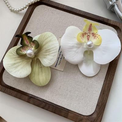 Accessoires pour cheveux Pince à cheveux fleur Accessoire de cheveux Bohème Barrettes Épingle à cheveux Orchidée douce Quotidien