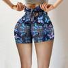 Sexy Women Yoga Shorts Butterfly Print Sport Workout Clubwear Homewear