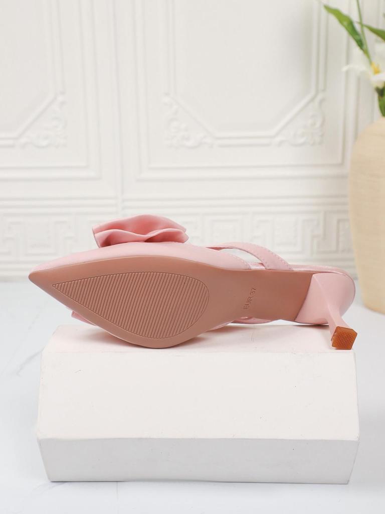 2025 Winter Pink Magic Bow Headband Backless Women's Shoes