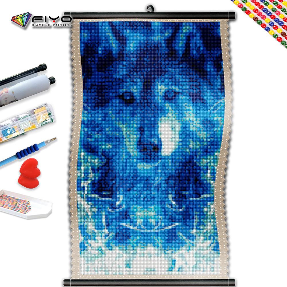 

5D DIY Рамка Алмазная картина Синий волк Вышивка Животное Картина Стразы Мозаика Творческое хобби Настенное искусство