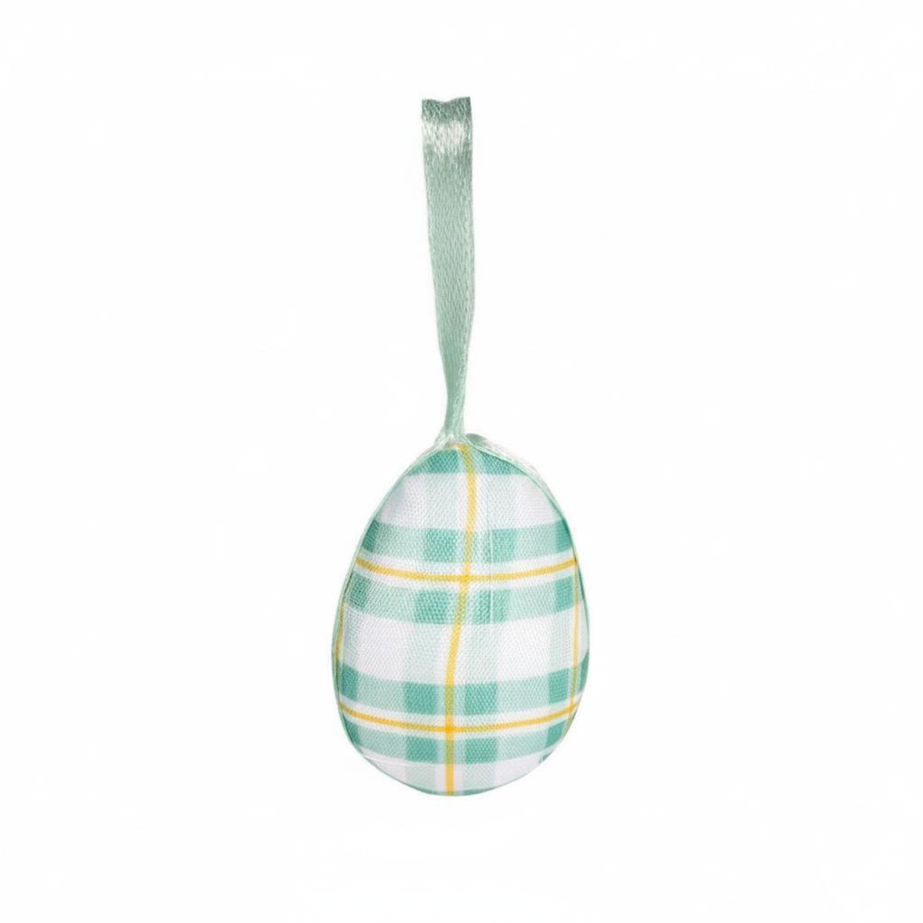 Easter Oval Decoration Easy to Hang Textile Wrapped Oval Ornaments Hanging Easter Eggs Finely Crafted Colorful Foam Eggs