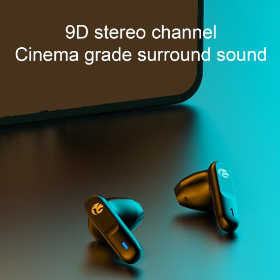 1 Pair Mini Wireless Earphones Ergonomic Noise Cancelling HiFi Sound Bluetooth-compatible 5.4 Earbuds LED Display Sports Car Case Running Headphone
