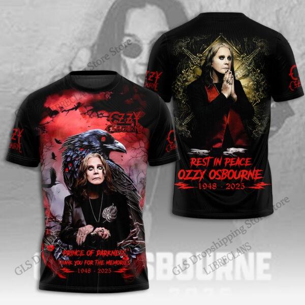 Men T-shirt Rock Band Ozzy Osbourne 3d Print T Shirt Tops Womens Sports Large Size Tops Tees Summer Tshirt Kids Clothes Album