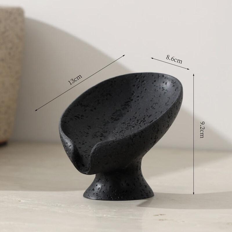 LIEI Premium Travertine Lotus Leaf Soap Holder