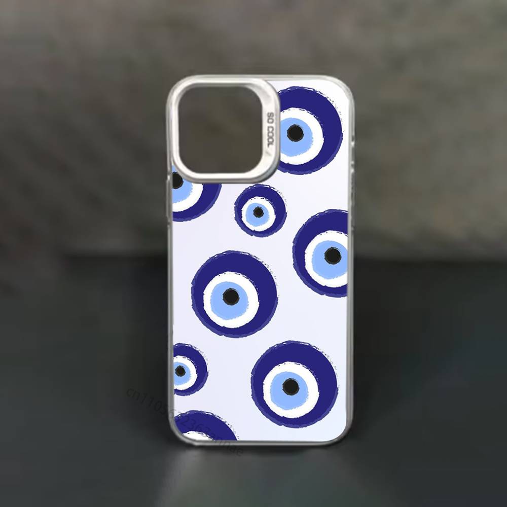 Lucky Eye Blue Evil Eye Print phone Case for iPhone 17 11 12 Pro Max Plus Mini Air SE 16e 14 15 16 13 Soft Shell