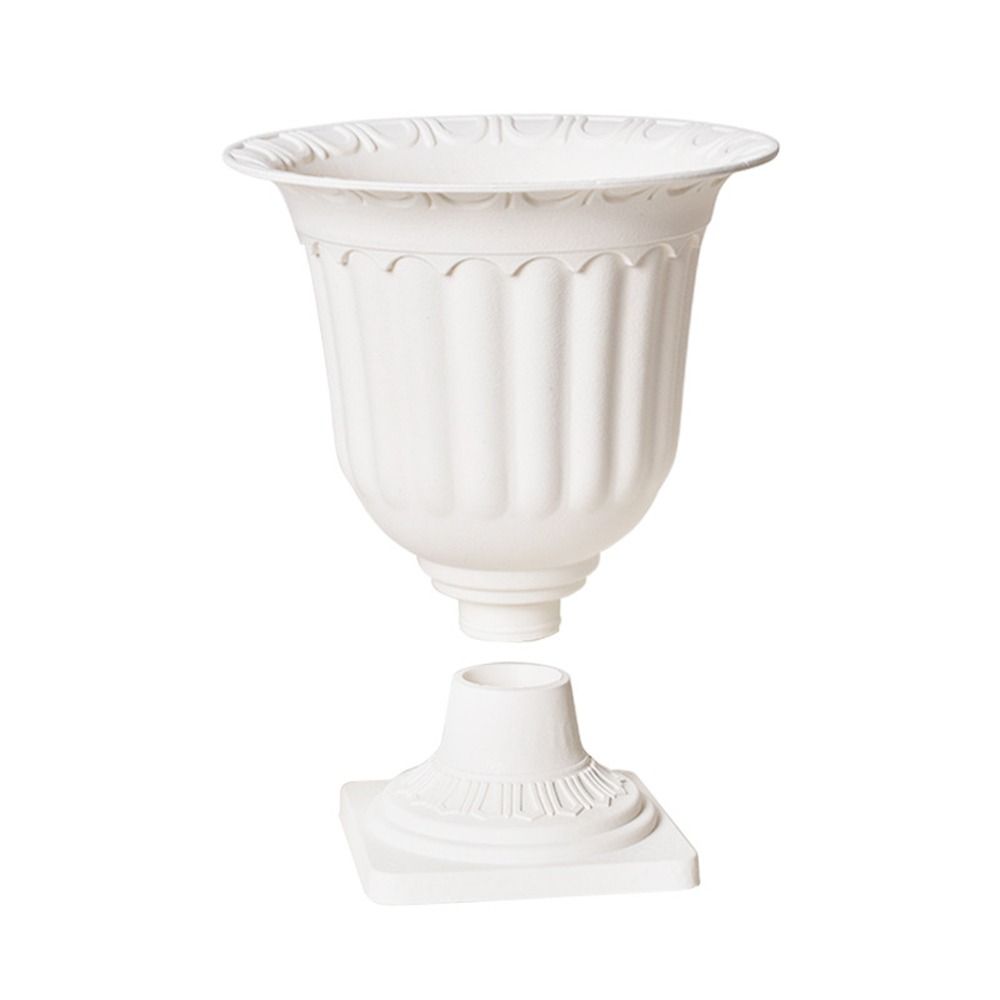 2pcs Wedding Pedestal Style Plastic Containers Flowerpot Roman Flower Vase  Flower Arrangement