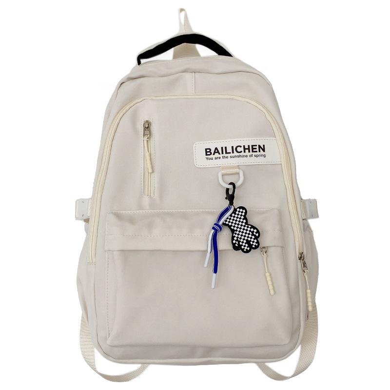 School bag women's fashion new junior high school high school college student large capacity backpack ins simple travel backpack men
