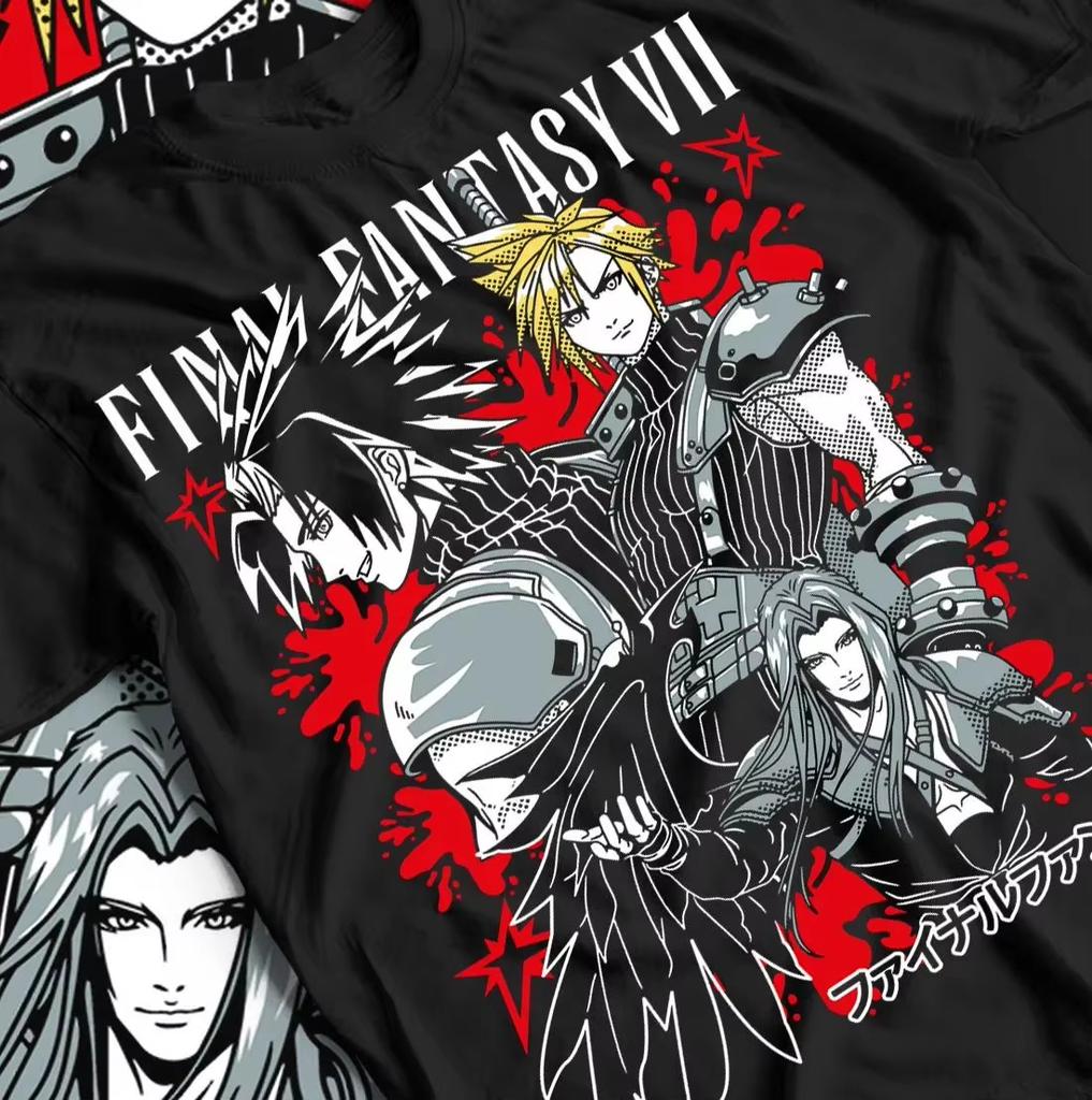 FF7 VII GBike Portrait Premium Tshirt Anime Enthusiast Gift Unisex and Women Summer Cotton Comfortable and Fashionable Loose Top