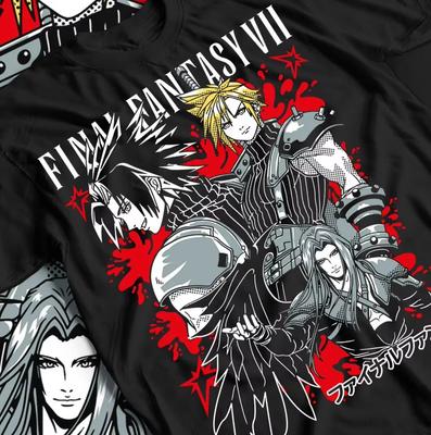 FF7 VII GBike Portrait Premium Tshirt Anime Enthusiast Gift Unisex and Women Summer Cotton Comfortable and Fashionable Loose Top