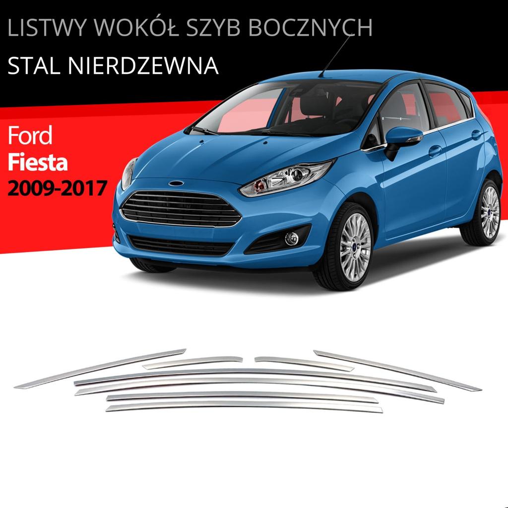 Strisce Decorative Finestrini Laterali Acciaio Inossidabile Cromato Ford Fiesta Mk7 20092017