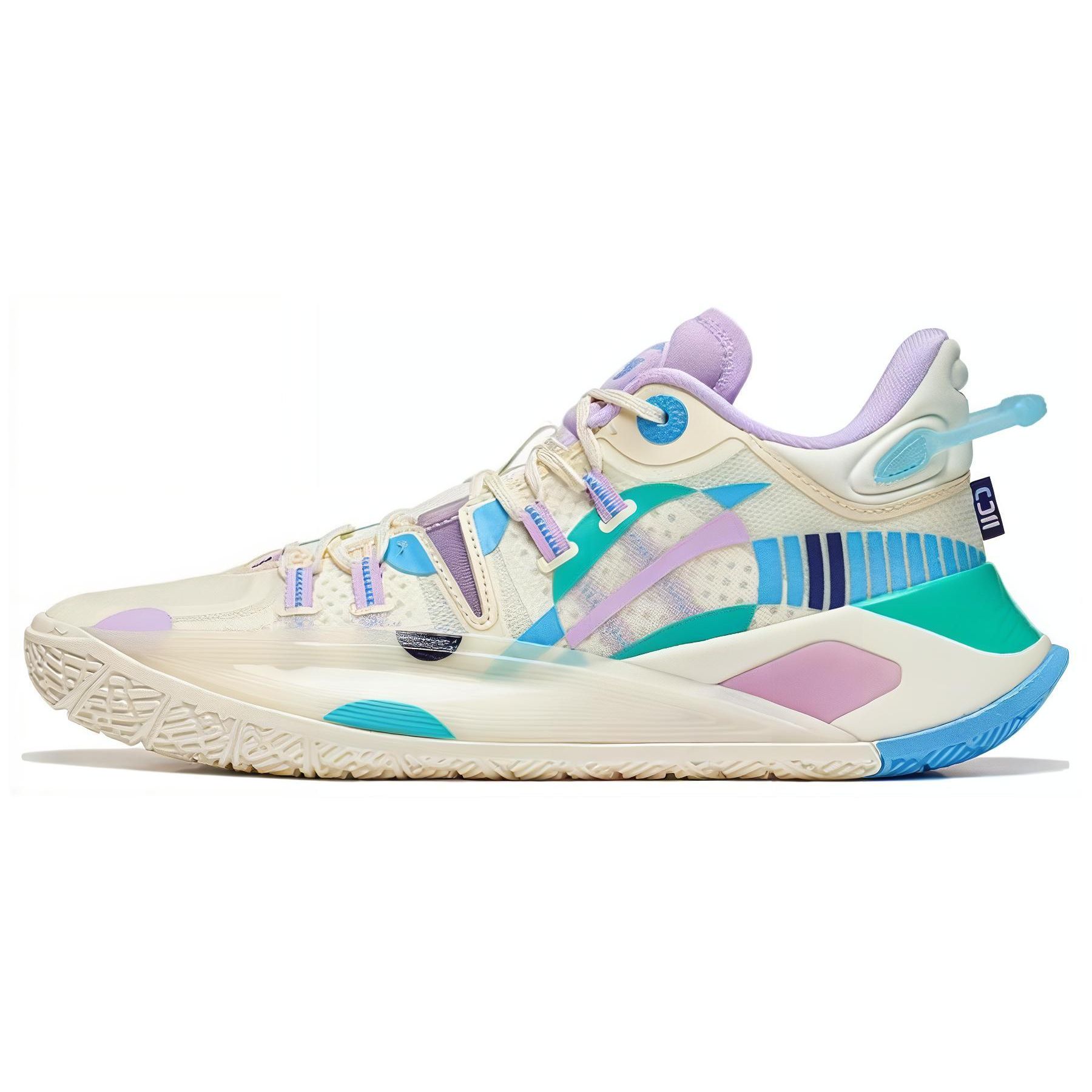 Li-Ning CJ-2 Easter Low Top Basketball Shoes Men Sneakers White Blue Purple ABAS001-11 45