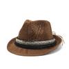 National Style Retro Hollow Knitted Jazz Hat British Top Hat Summer Men'S And Women'S Casual Versatile Hat Tide