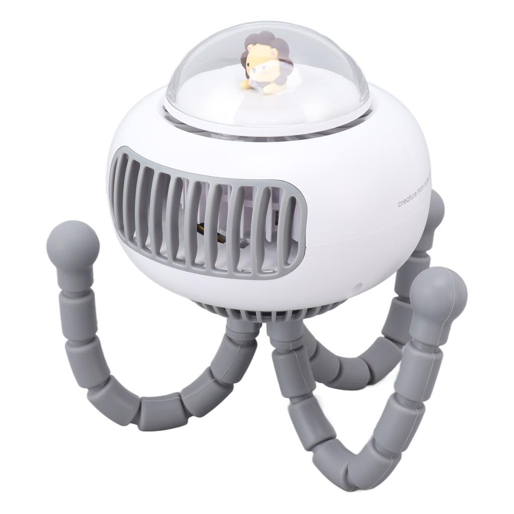 Mini Portable Clip On Fan with Flexible Tripod 4 Speeds Rotatable Bladeless Handheld Desk Cooling