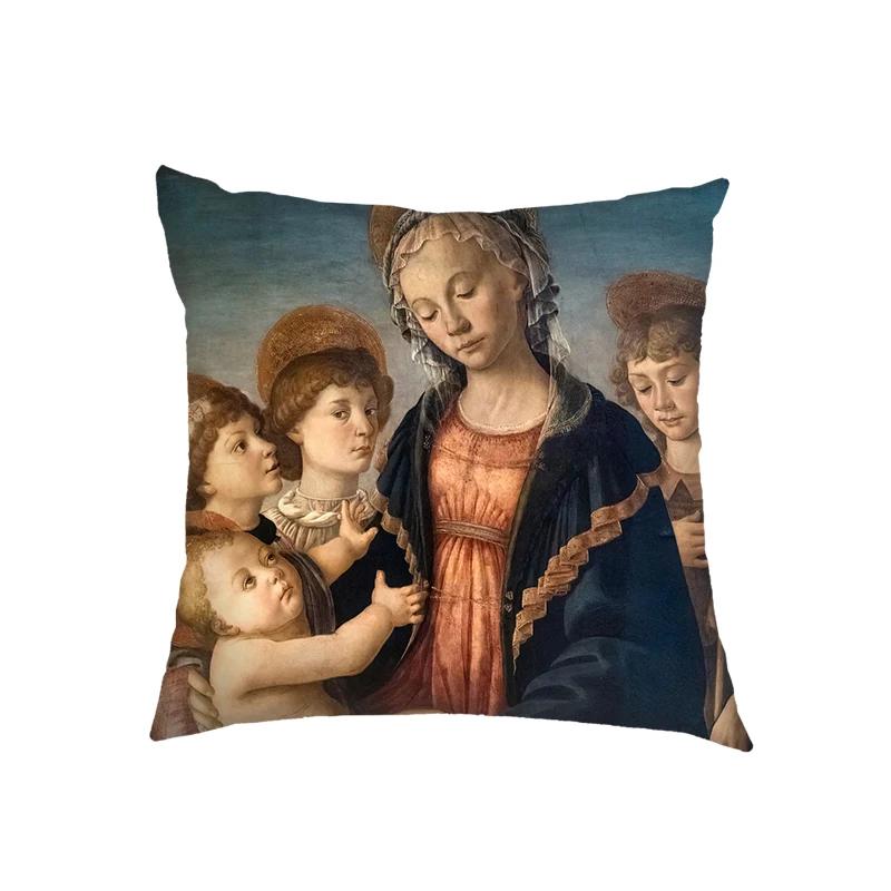 Botticelli Ölgemälde Kissenbezüge Die Geburt der Venus Porträt Kissenbezug Sofakissenbezug Büro Schlafzimmer Heimdekorationen