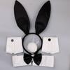 Halloween Rabbit Costume Set Rabbit Ears Headband Bow Tie Round Tail & Arm Cuffs, Halloween Rabbit Costume Accessories