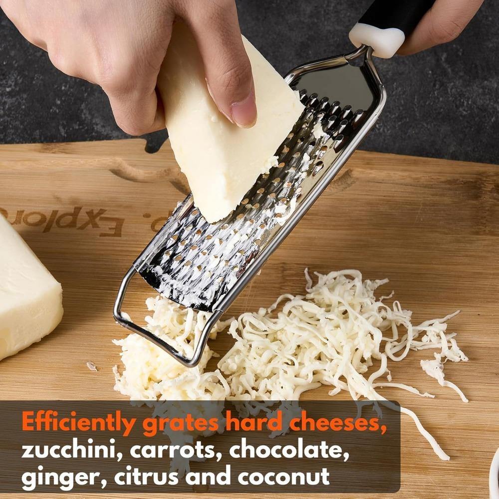 Professional Cheese Graters for Kitchen Stainless Steel Handheld, Metal Lemon Zester Grater With Handle For Cheese, Chocolate Spices, Kitchen Gadgets