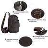 First Layer Cowhide Men'S Breast Bag Outdoor Sports Chest Bag Men'S Business Leather Messenger Bag