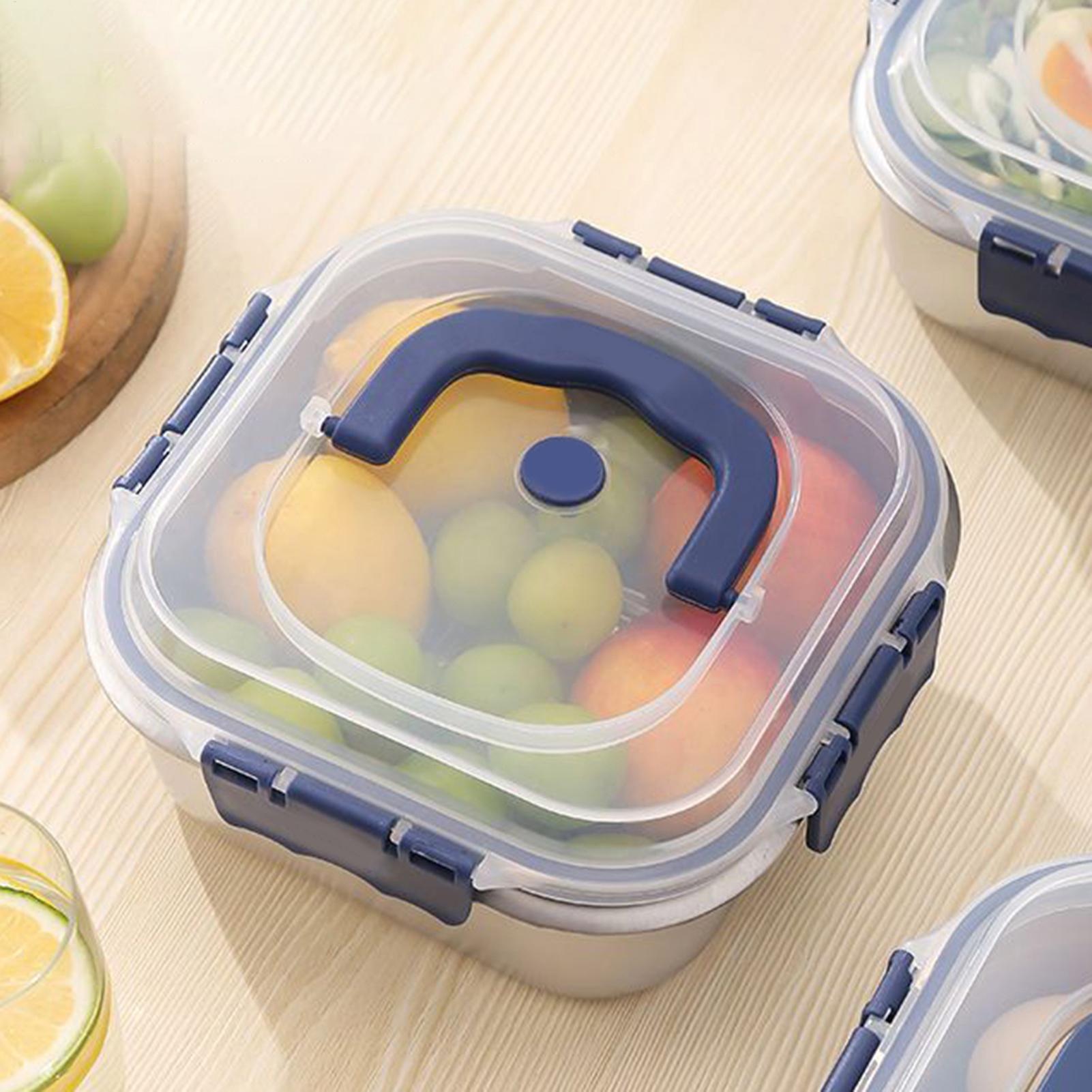 Stainless Lunch Box Stainless Steel Fruit Container Camping Lunch Box Airtight Food Storage Bins for Daily Outdoor Trips Picnic China Mainland