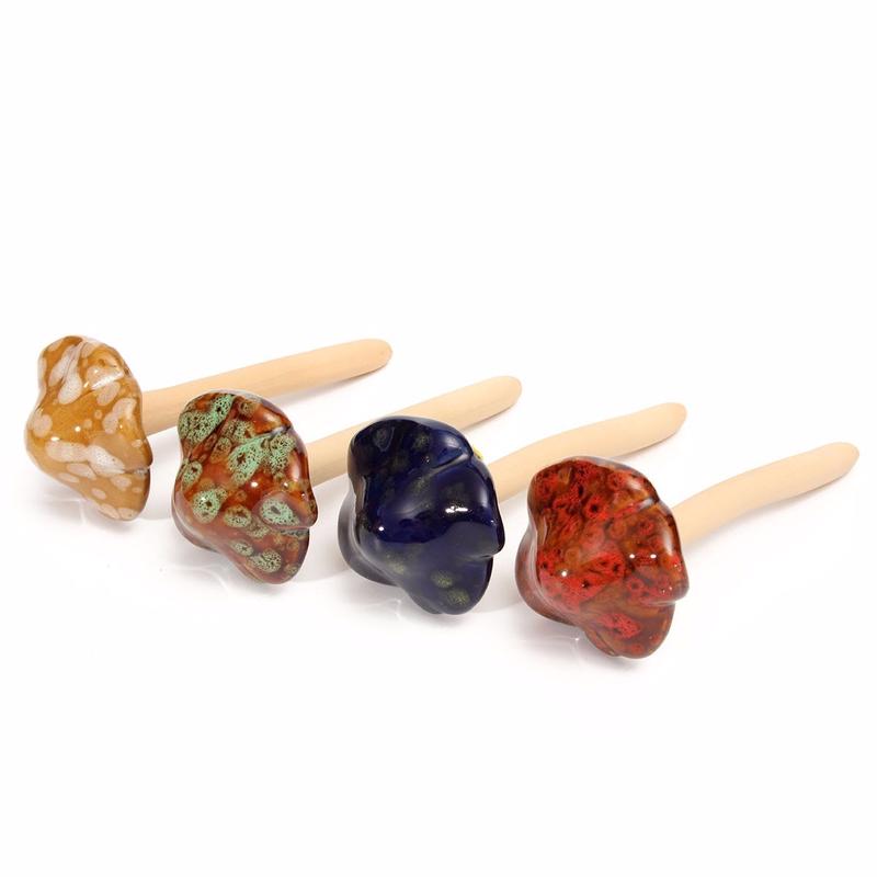 Cute Ceramic Pottery Mushroom Yard Garden Statues Decor Ornament