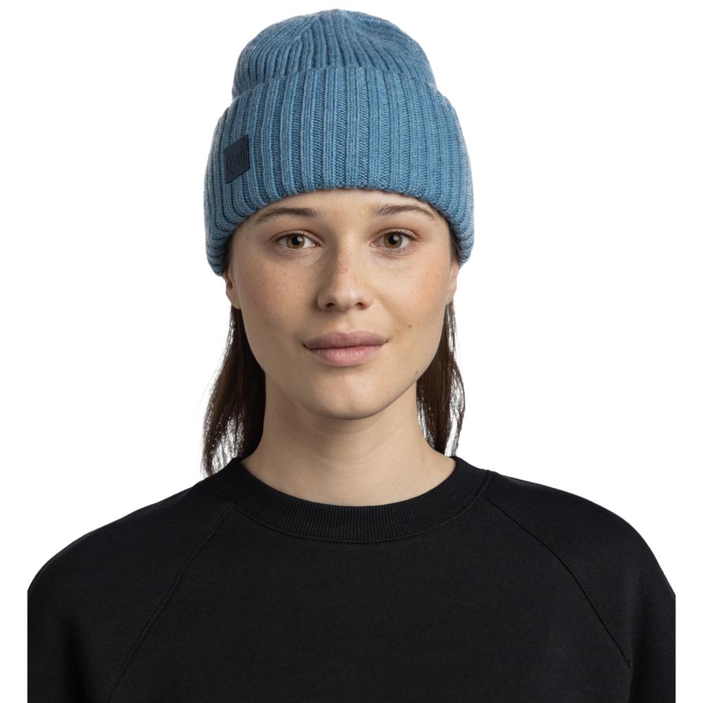 Buff Knitted Erviny Beanie, Unisex blue Cap