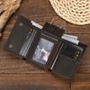 Trifold Leather Short Wallet For Men RFID Purse Multi-functional Genuine Leather Short Purse Large Capacity Card Holder Business
