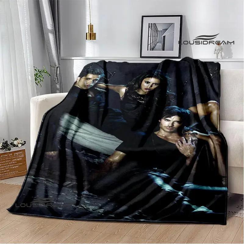 The Vampire Diaries Damon salvatore Blanket Flange Warm blanket Home travel blanket bed linings blankets for beds birthday gift