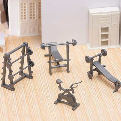 1:20 Maßstab Puppenhaus Miniatur Fitnessgeräte Modell, Miniatur Fitnessgeräte Modell Kompakte Übungsdeko für Schreibtisch Tisch
